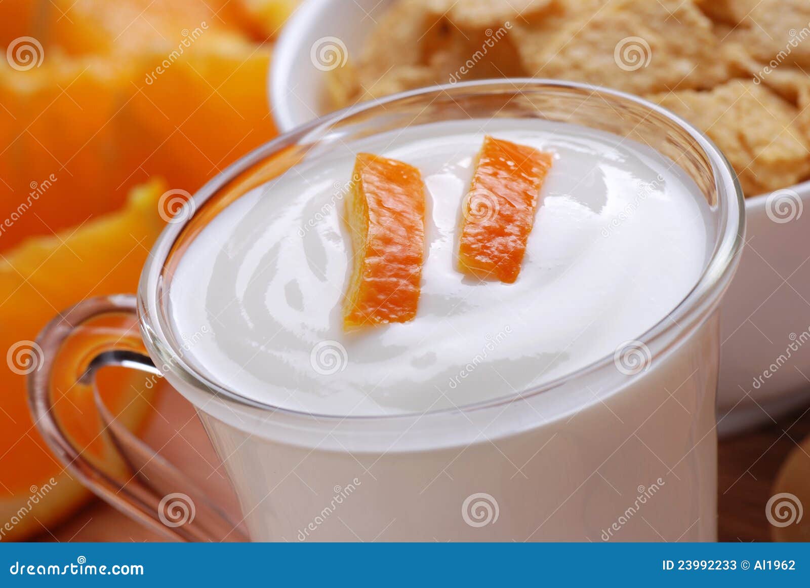 Orange yogurt stock image. Image of diet, fruit, healthy 23992233
