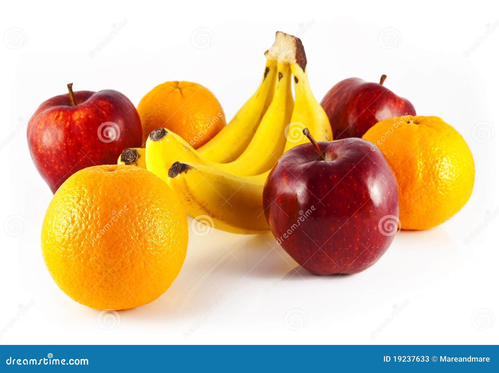 Oranges Apples And Bananas Stock Image Image Of Fruit 19237633