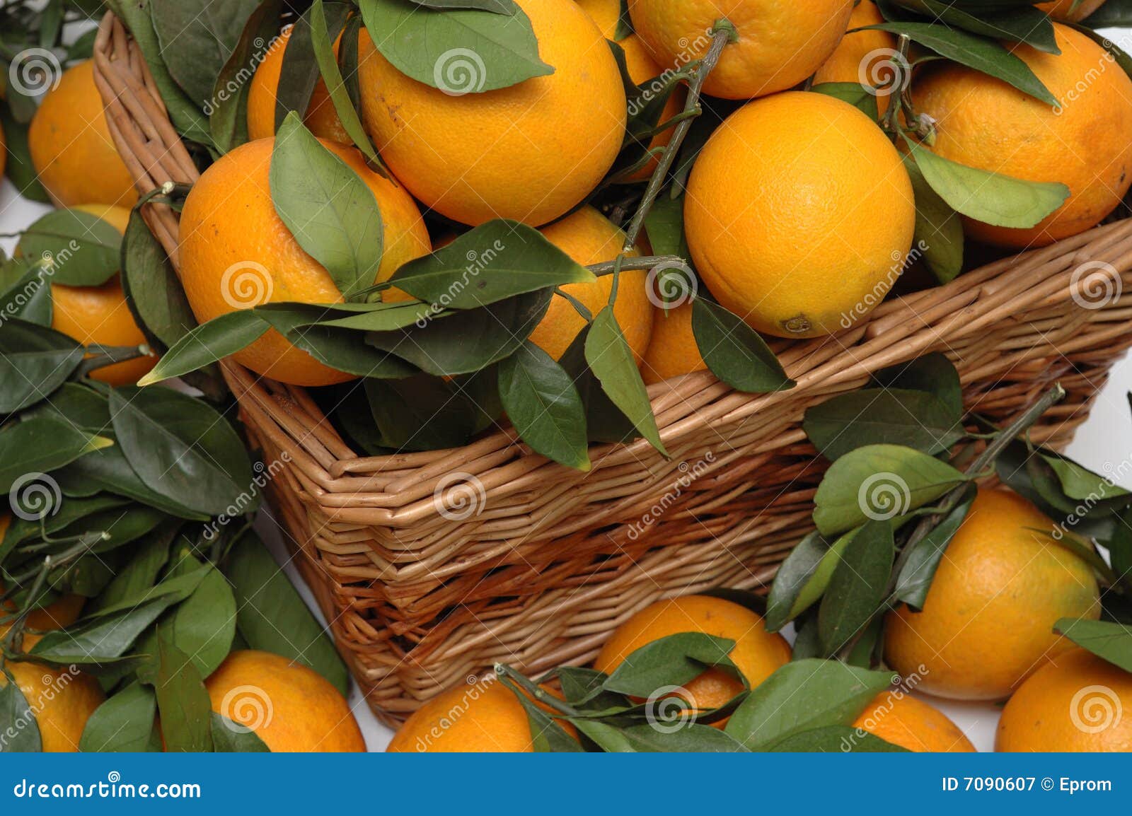 Oranges in the basket stock image. Image of food, colors 7090607