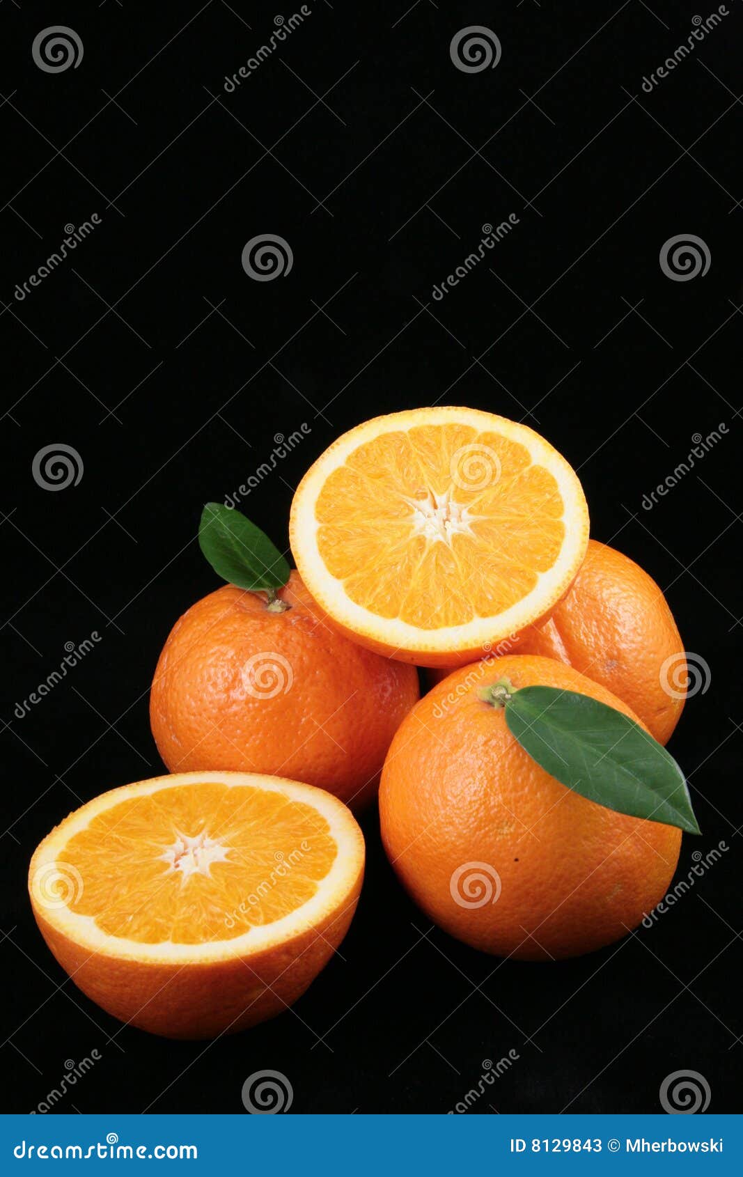 Oranges on Black Background Stock Image Image of citrus, diet 8129843