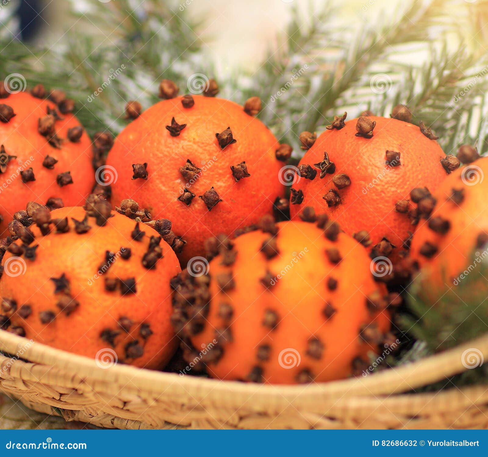 Oranges with Cloves Decoration Stock Photo - Image of dining ...