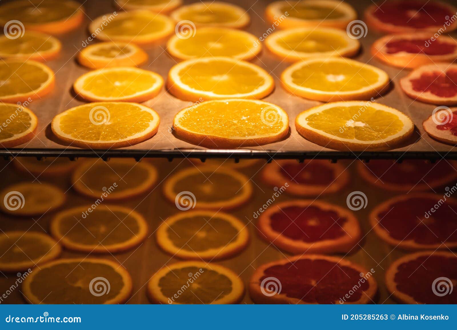 Oranges and Graprfruit in Oven Being Dried for Diy Projects and Zero