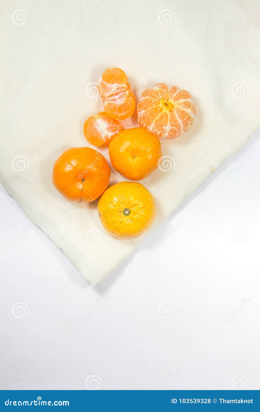 The Fresh Oranges Fruit are Arranged on a White Cloth Background. Stock ...