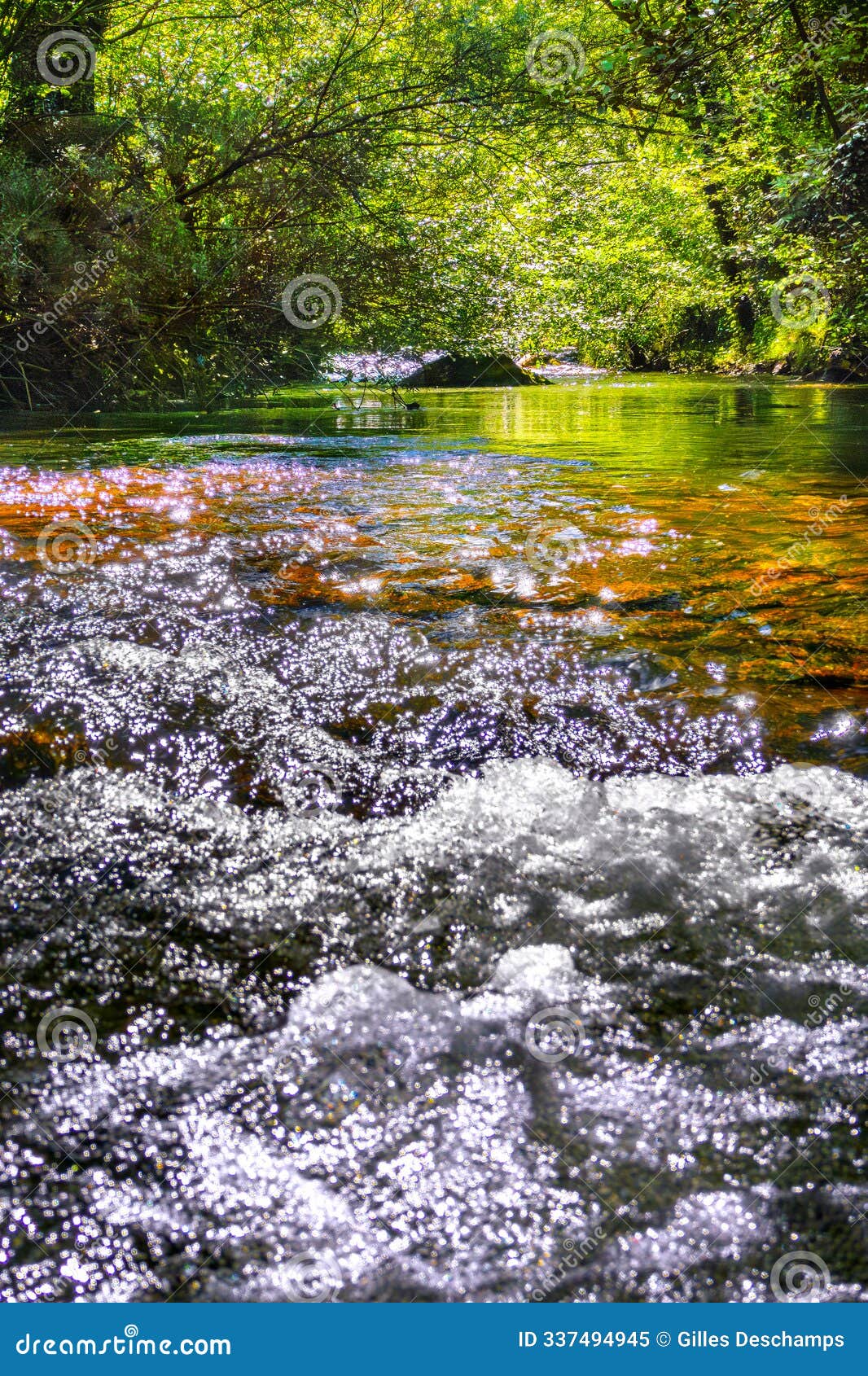the orbieu river in french occitania.