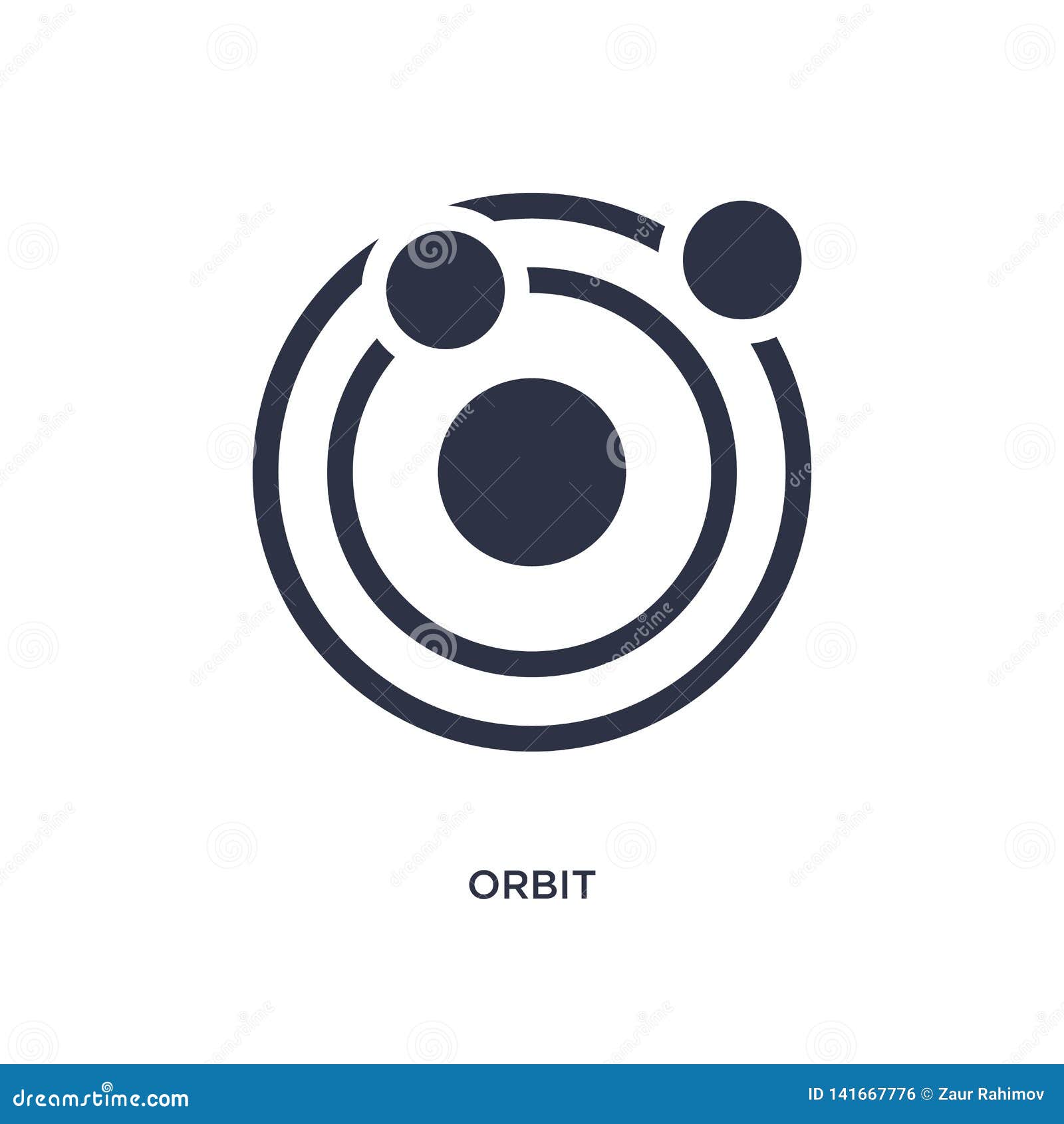 Circle Orbit Abstract Sticker Cartoon Vector 83616891
