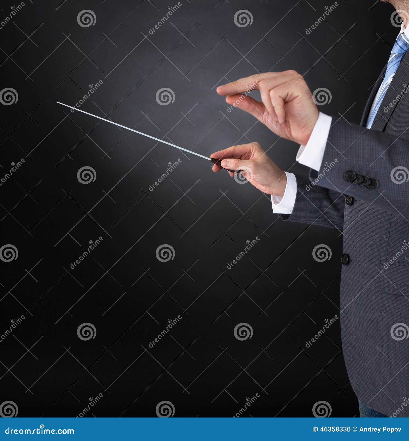 Orchestra Conductor Holding Baton Stock Photo Image of artistic