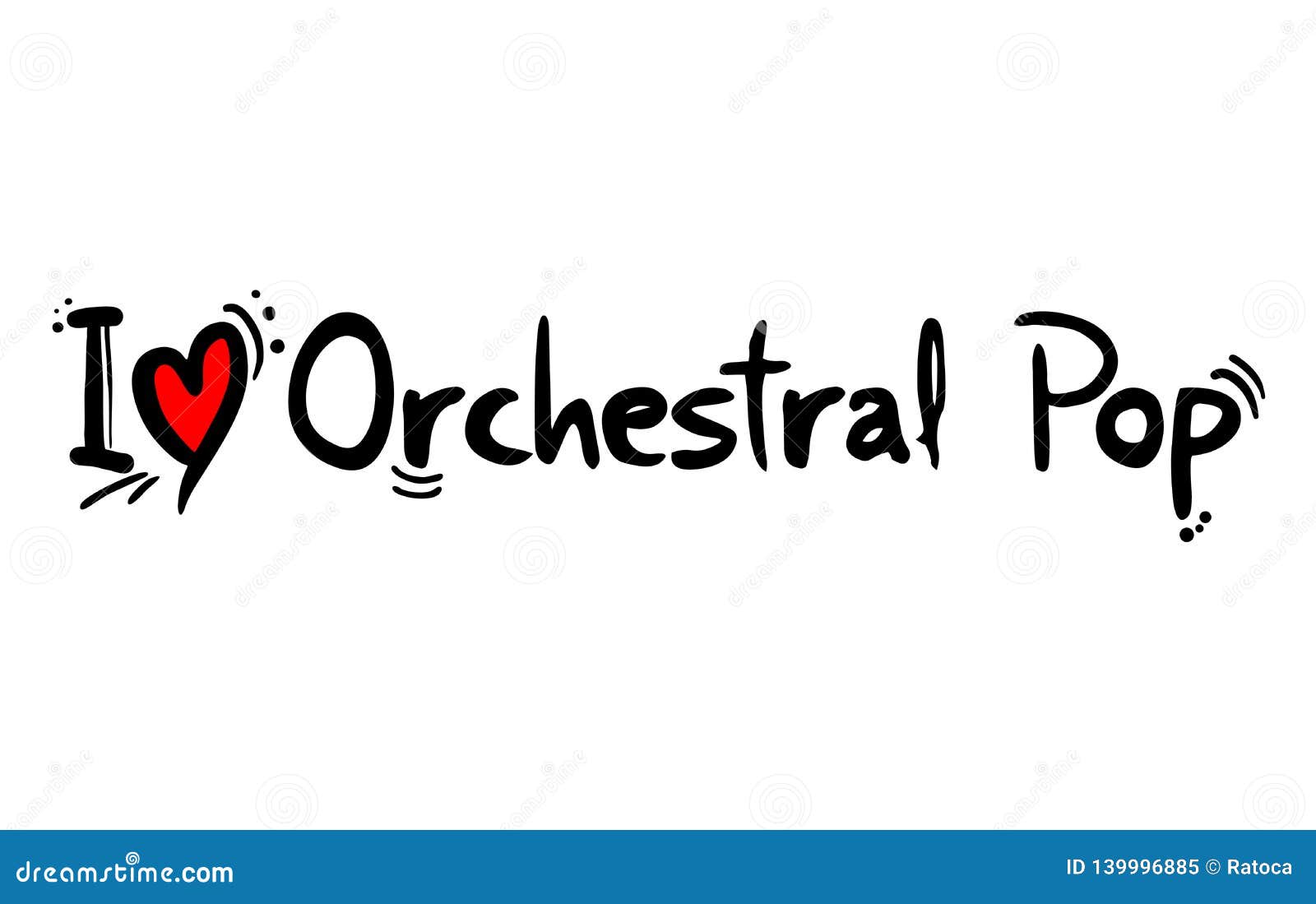 Orchestral Pop music love stock vector. Illustration of passion 139996885