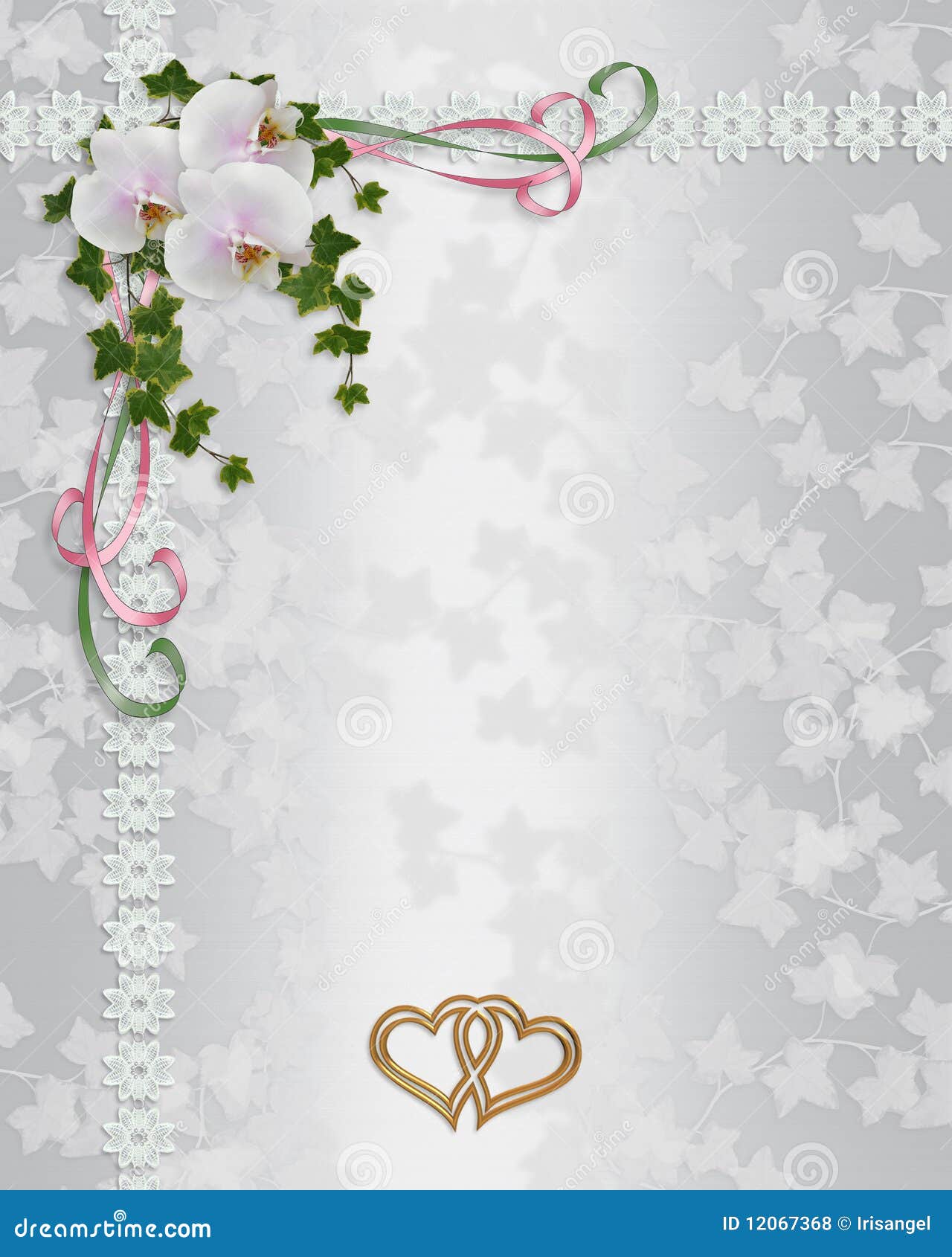 Orchids Wedding Invitation Border Stock Illustration - Illustration of  design, edge: 12067368