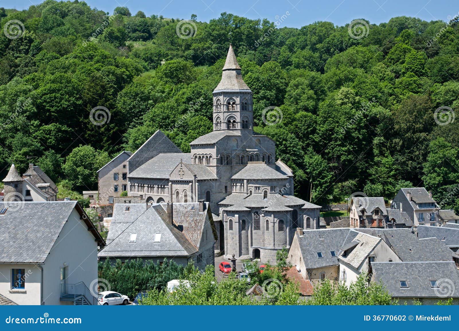 Orcival, France stock photo. Image of religious, summer - 36770602