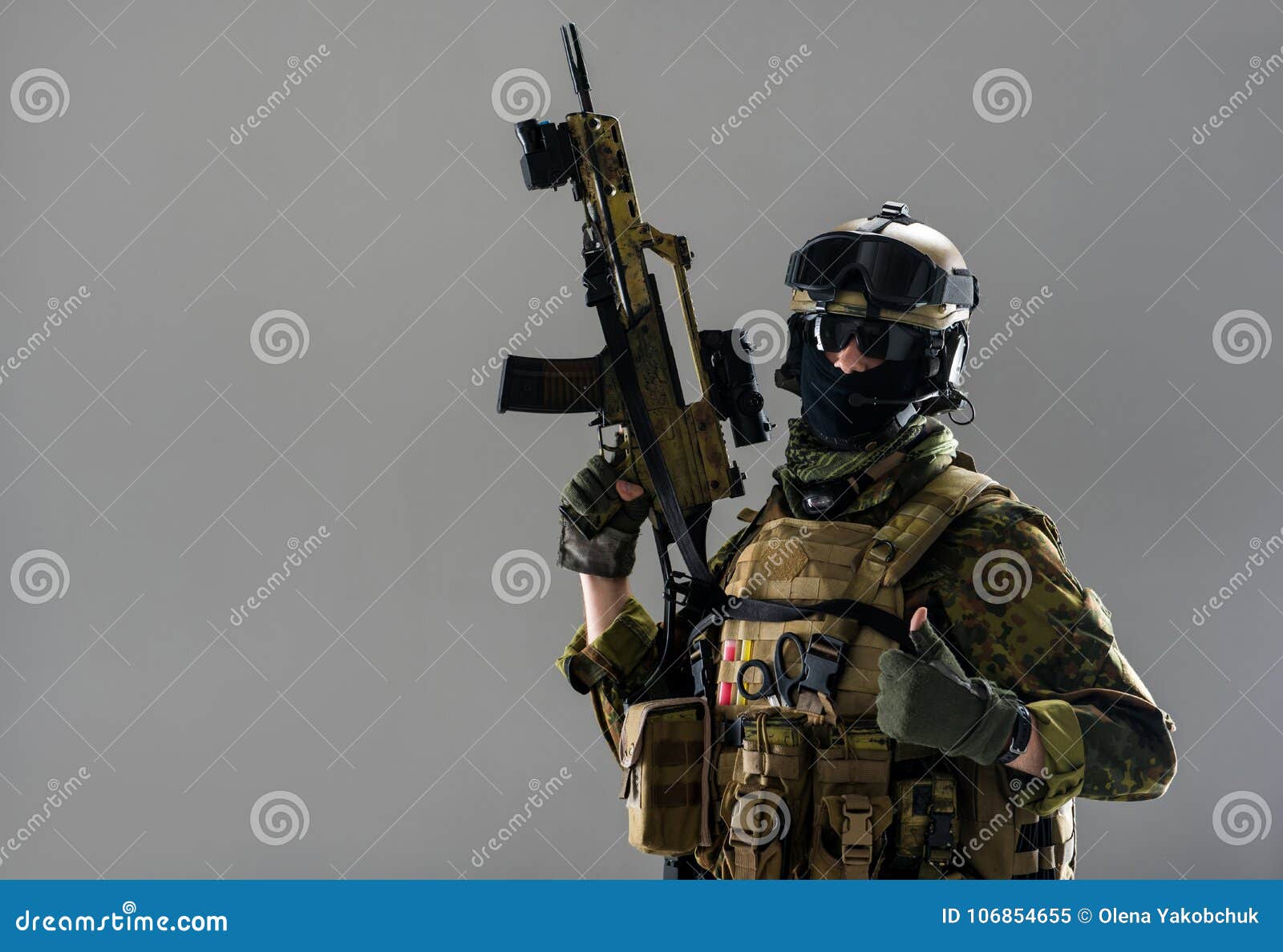 Orderly Man In Ammunition Showing Symbol Cool Stock Image Image