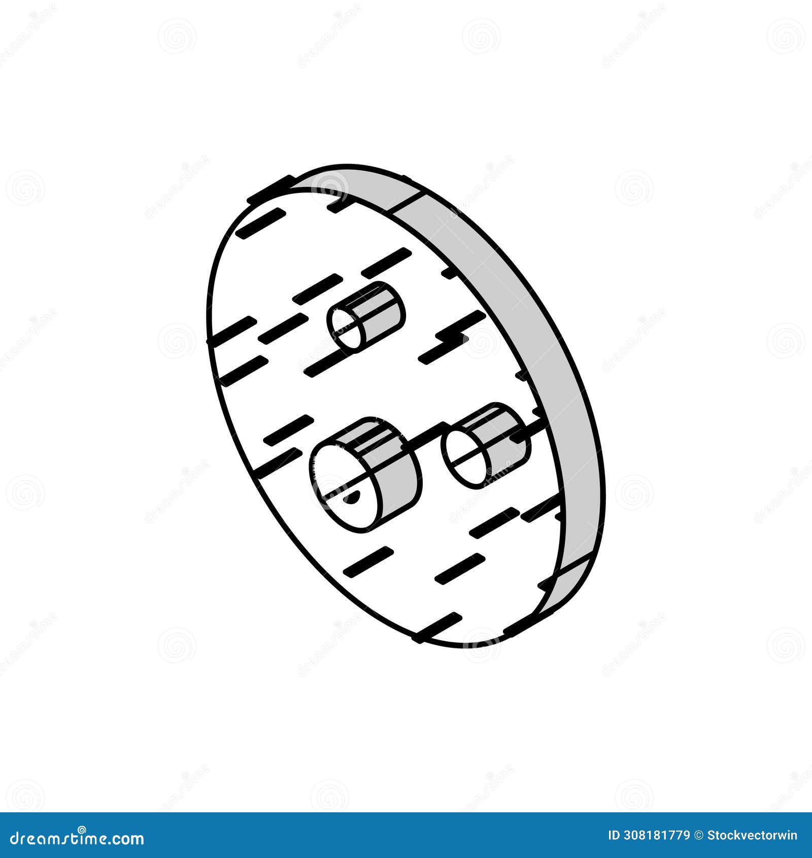 ordinary mole isometric icon  