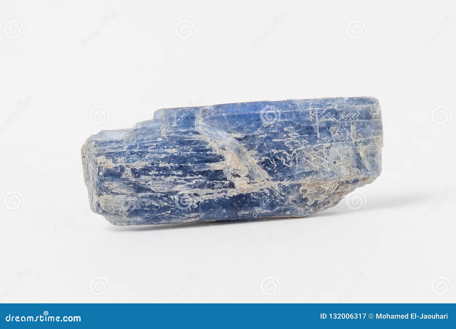 Ore Kyanite Isolated On A White Background. Stock Image - Image of ...