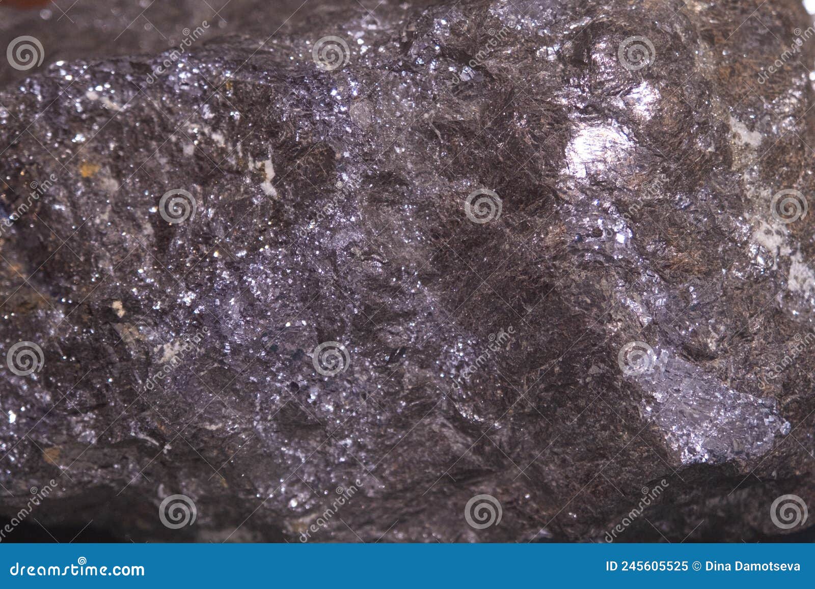 Ore for Lead and Zinc. Ore Minerals. Closeup Stock Image Image of