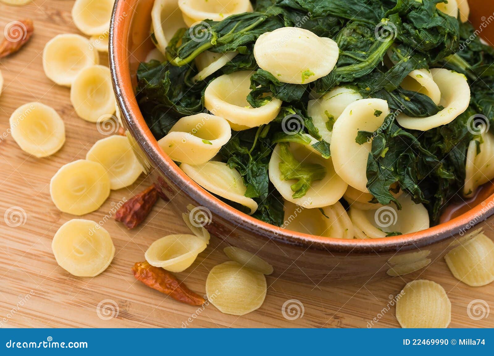Orecchiette with Turnip Tops. Stock Photo Image of lunch, gastronomy