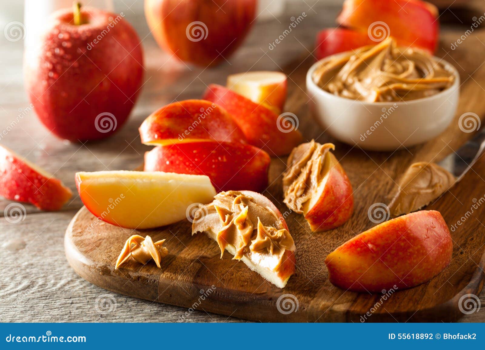 Organic Apples and Peanut Butter