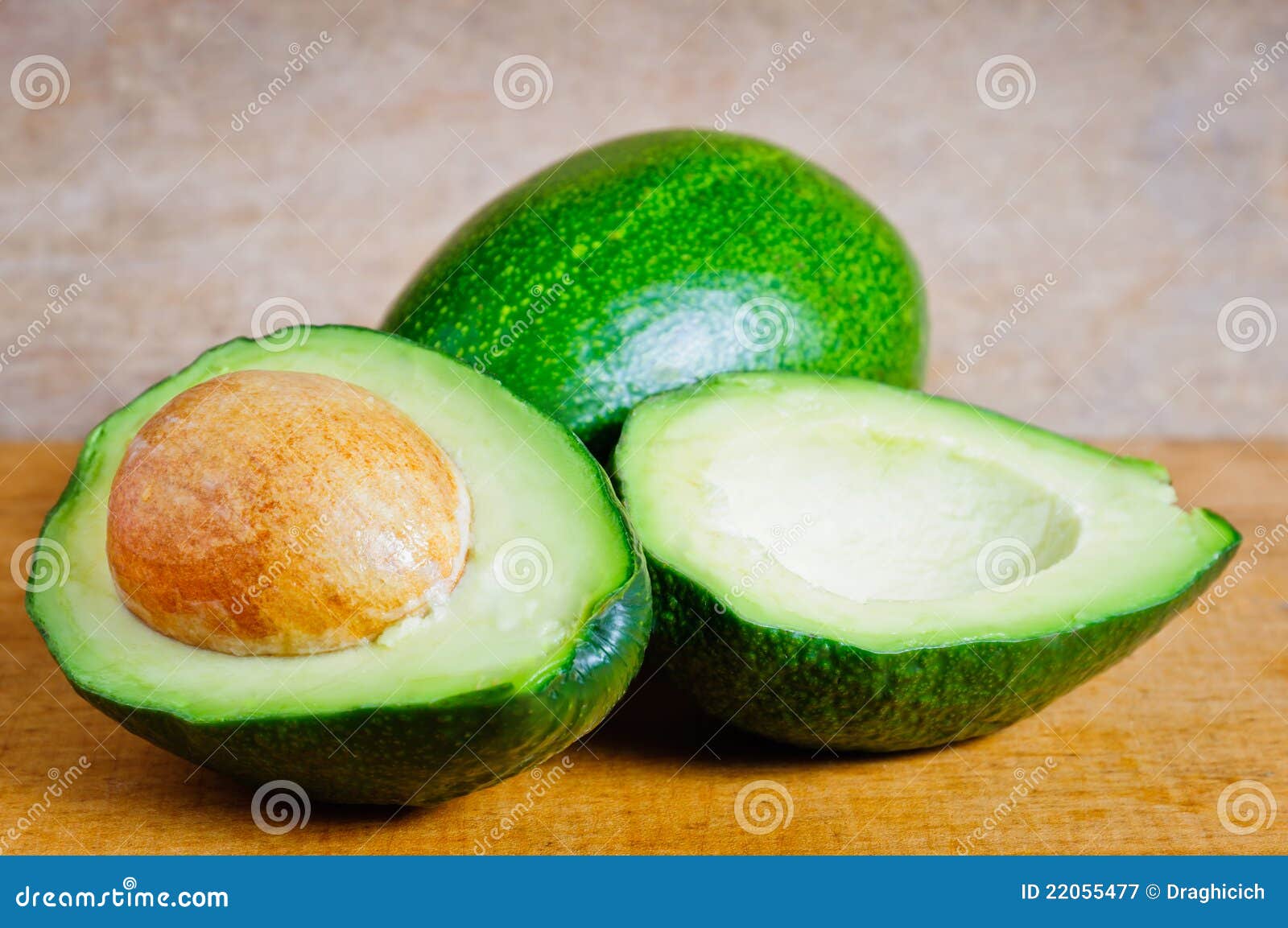 Organic avocados stock image. Image of wooden, sliced 22055477