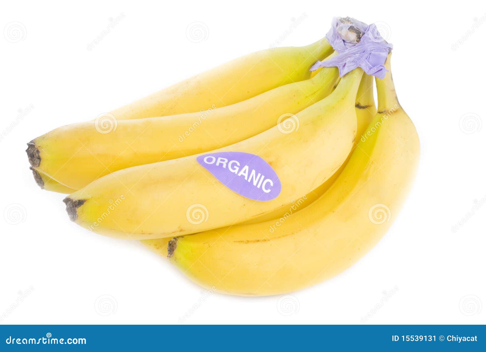 Organic Bananas Isolated on White Stock Image Image of antioxidant