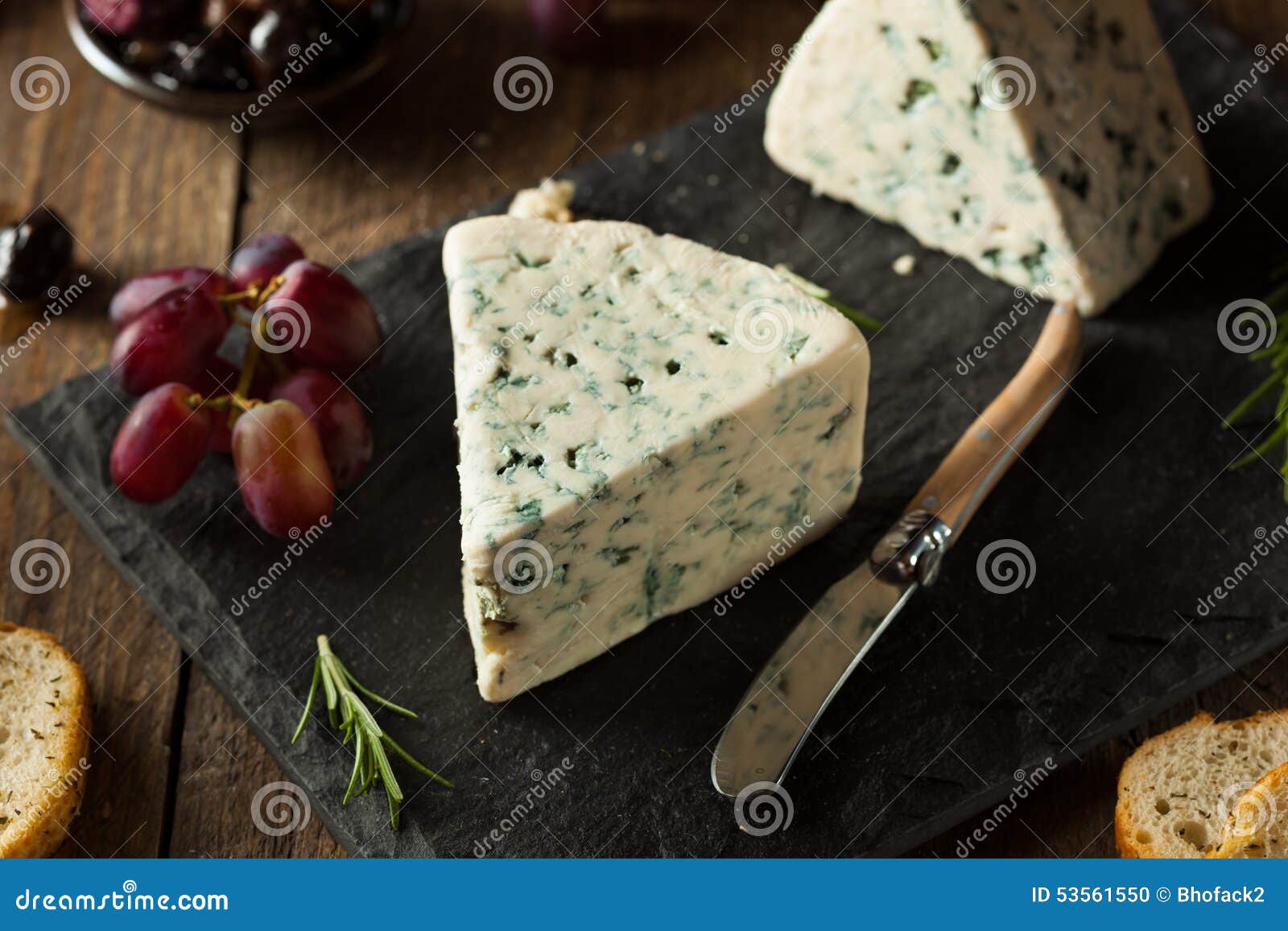 Organic Blue Cheese Wedge stock photo. Image of 53561550