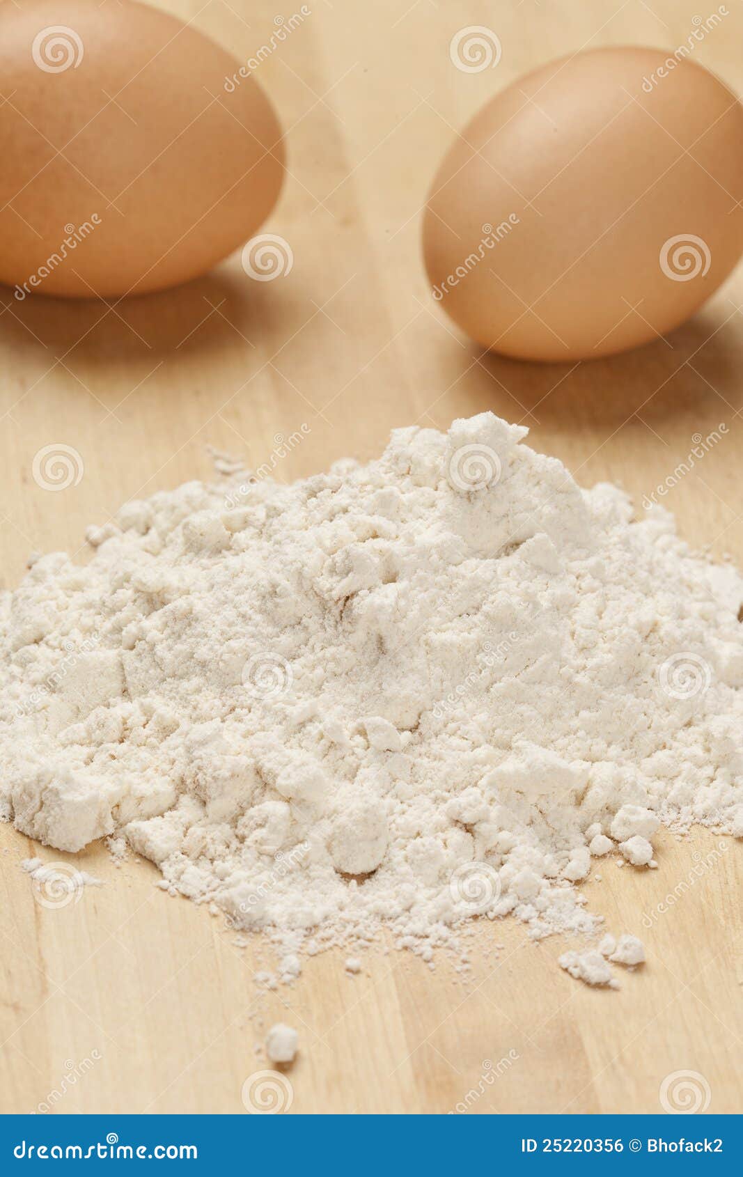 Organic Brown Chicken Egg and White Flour Stock Photo Image of