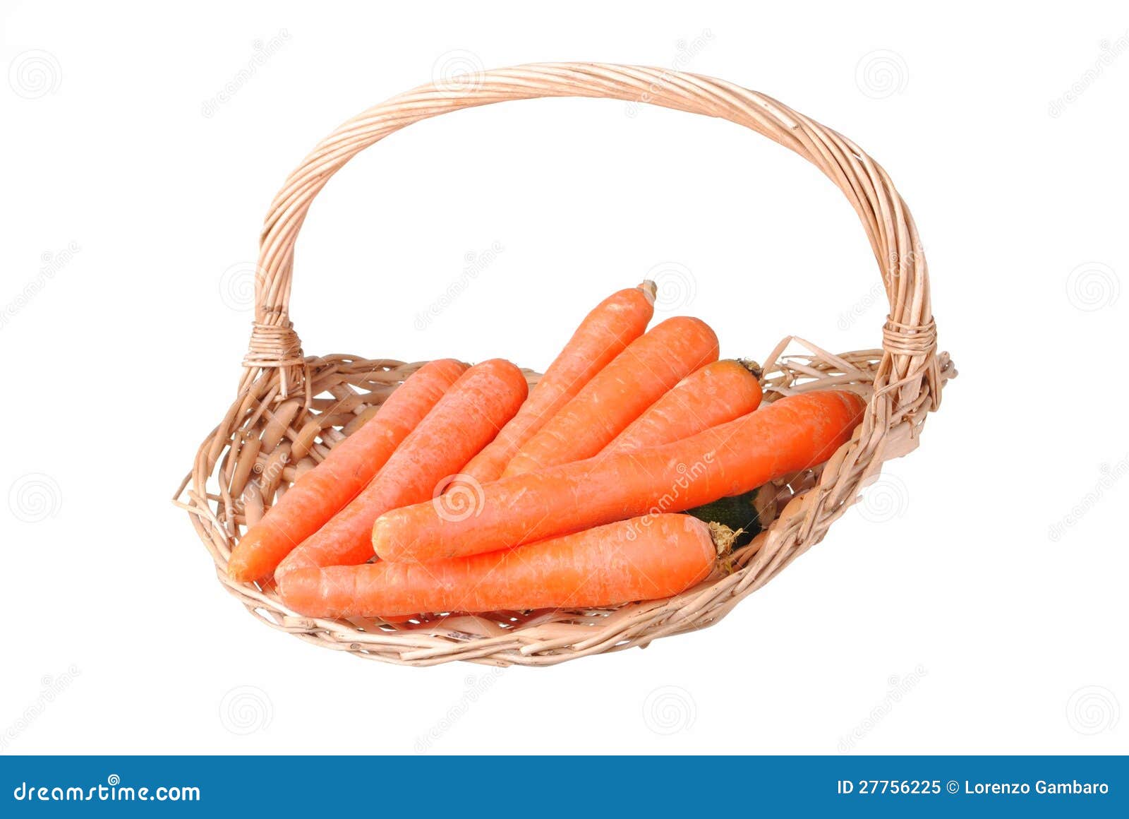 Organic Carrots in a Straw Basket Stock Image Image of fruit