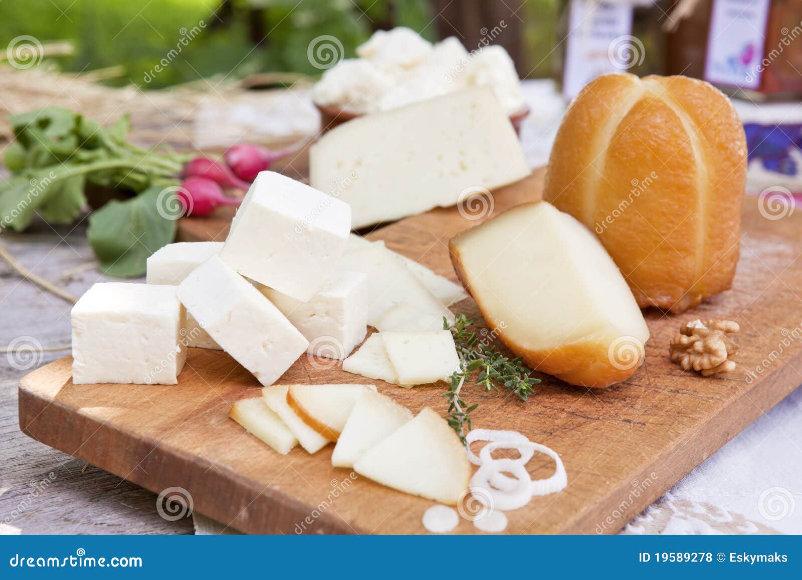 Organic cheese variation. stock photo. Image of rural 19589278