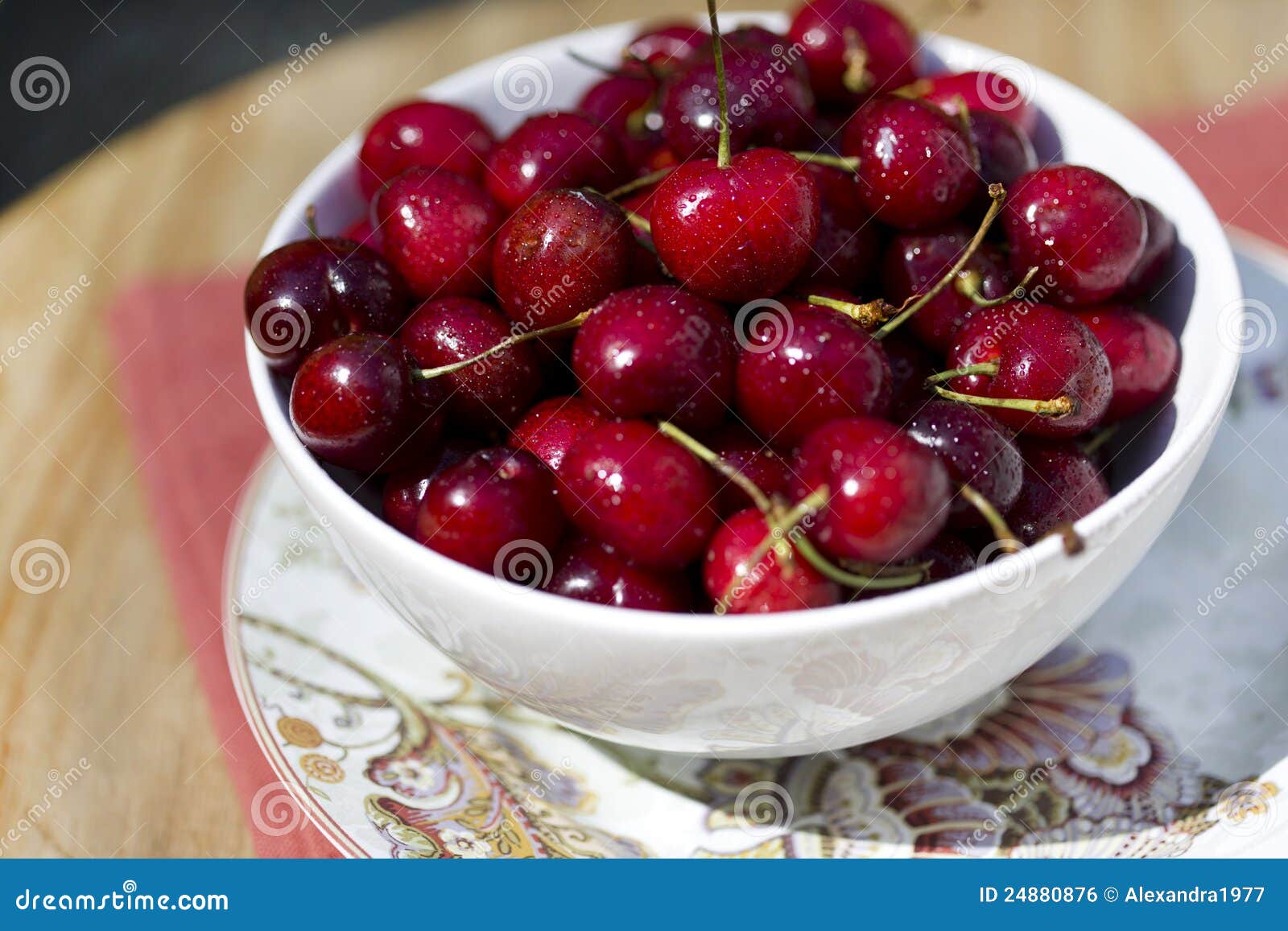 Organic Cherries stock photo. Image of cherries, citrus 24880876
