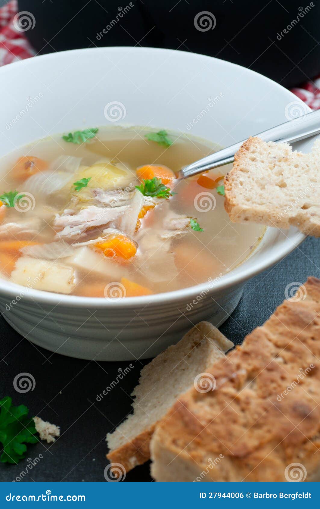 Organic Chicken Soup stock photo. Image of homemade, chicken 27944006