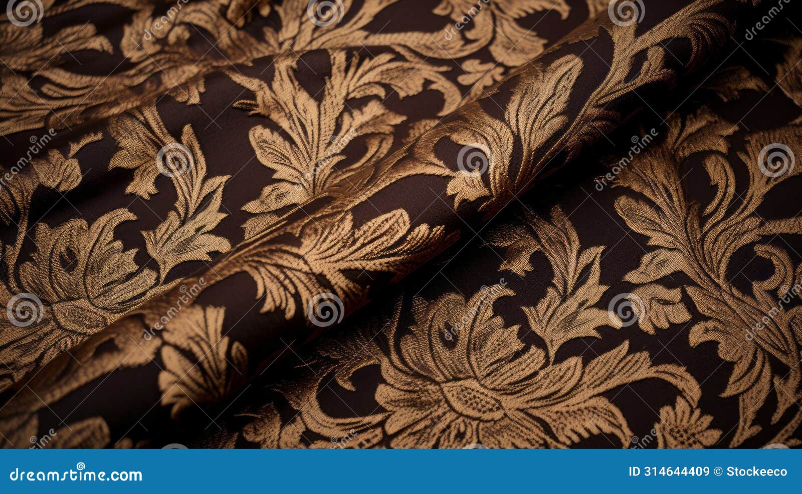 organic chocolate and gold damask with exciting texture