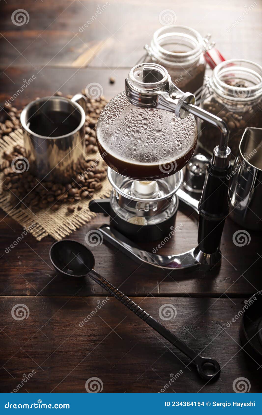 organic coffee in vac pot coffee maker