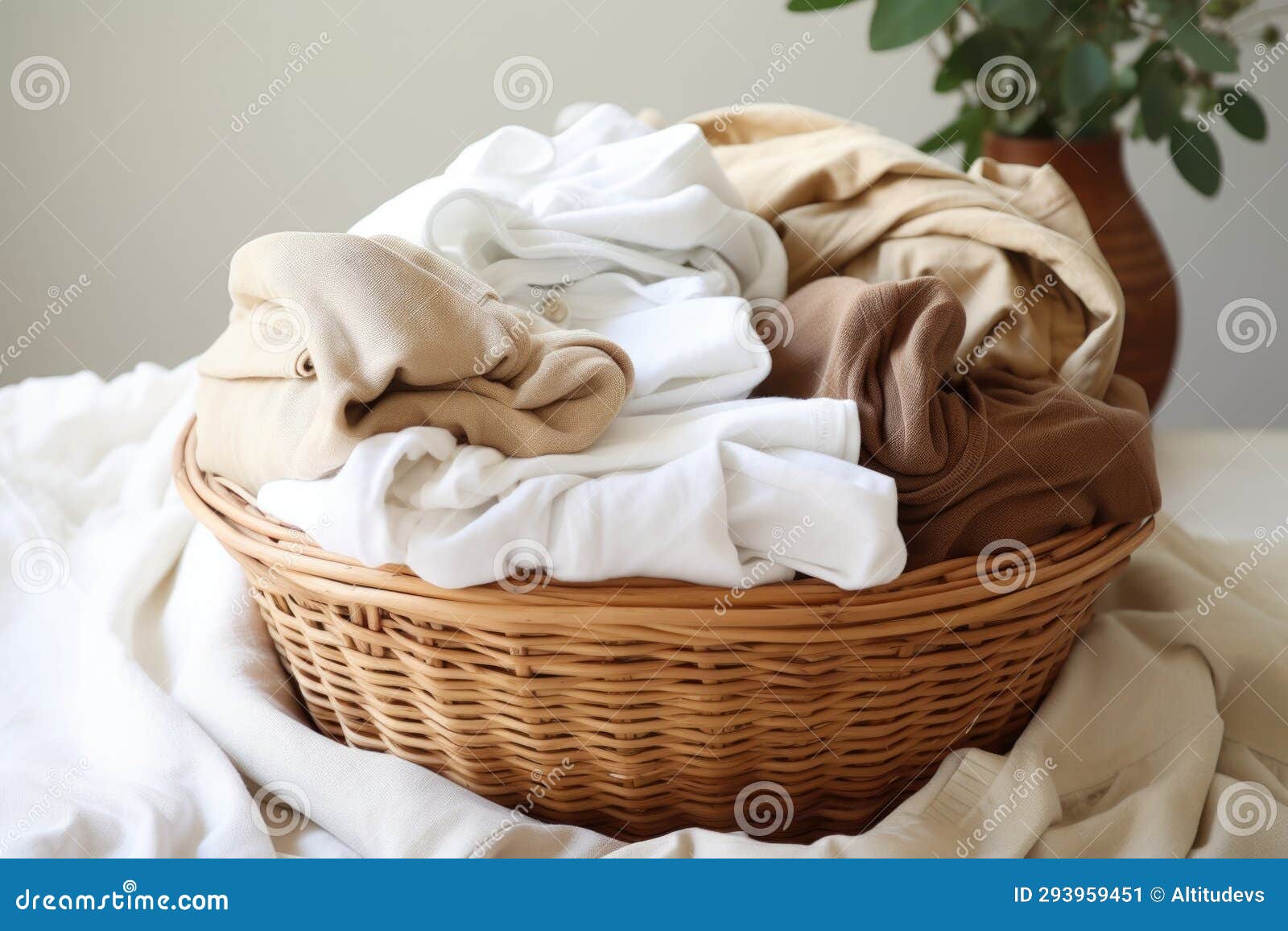 Organic Cotton Clothing Fresh from Laundry Stock Illustration ...