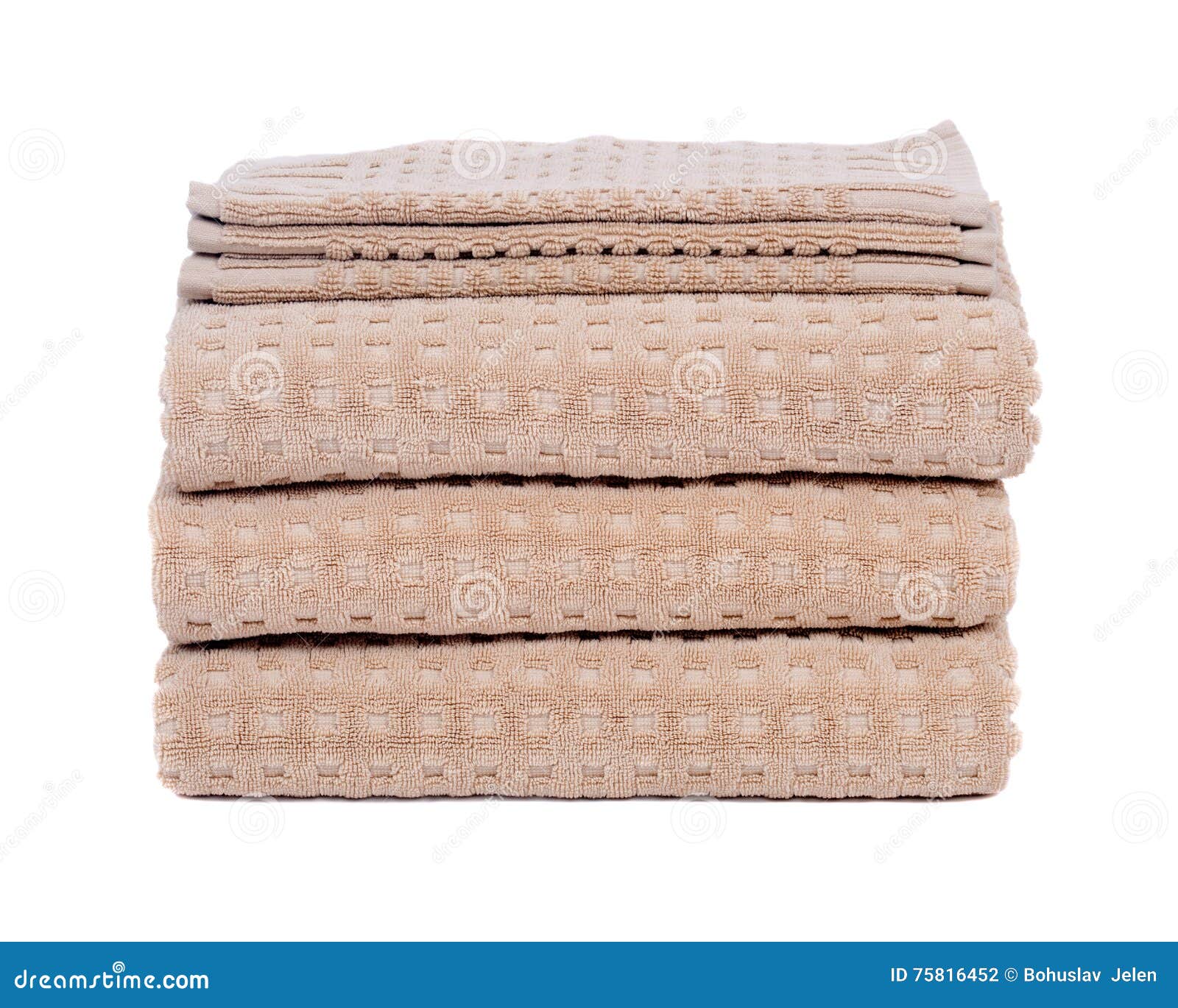 Organic Cotton Folded Bath Towels Stock Photo Image of bathroom, care 75816452