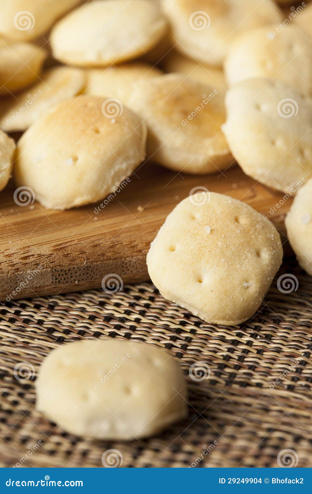 Organic Crunchy Oyster Crackers Stock Photo Image of crunchy, hexagon