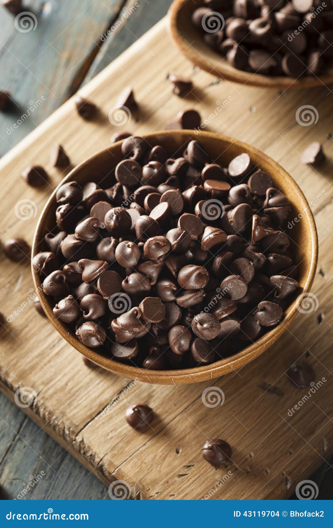 Organic Dark Chocolate Chips Stock Photo Image of temptation, brown 43119704