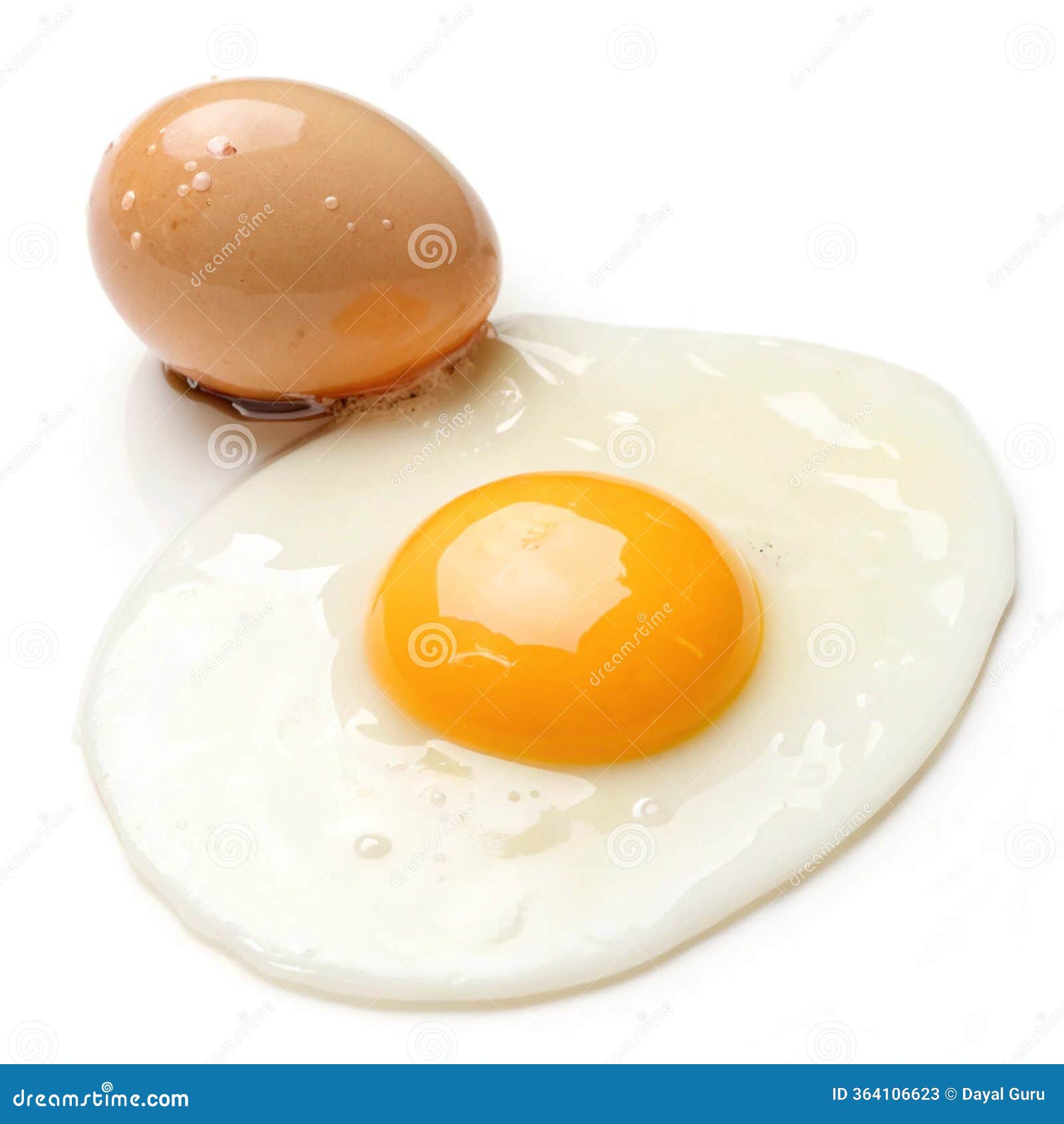 organic egg  on white background