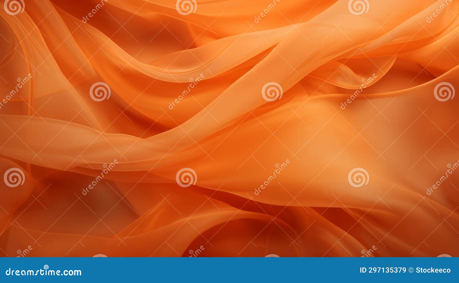 organic and flowing orange silklike fabric background