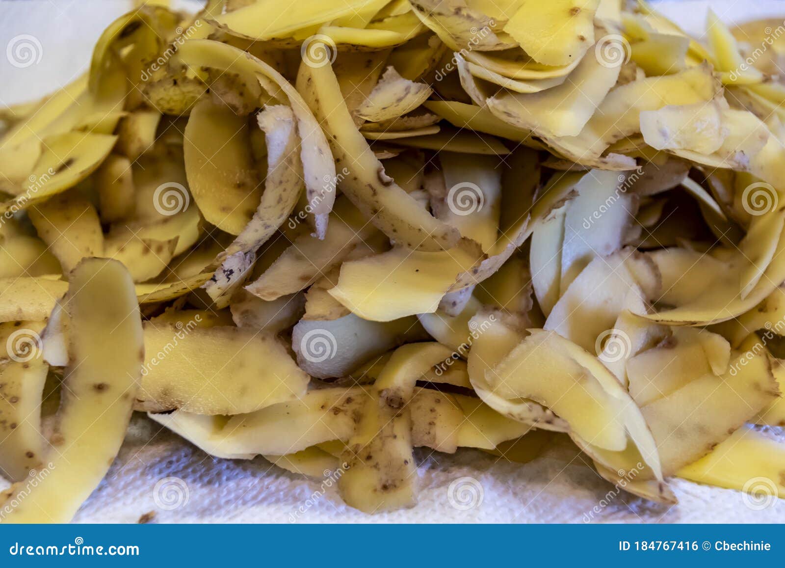 Organic Garbage from Potato Peels for the Compost Stock Photo Image