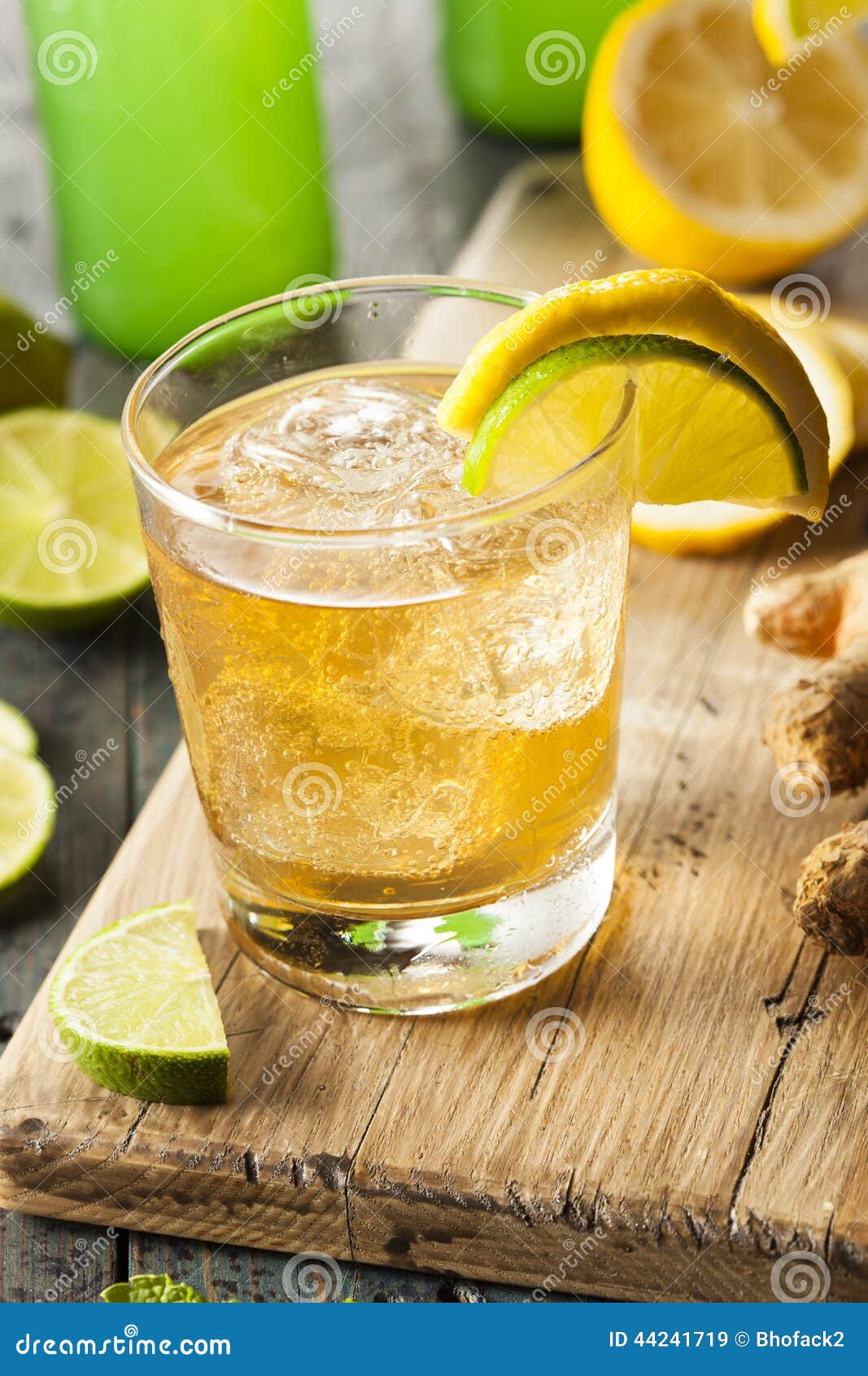 Organic Ginger Ale Soda stock image. Image of cool, yellow 44241719