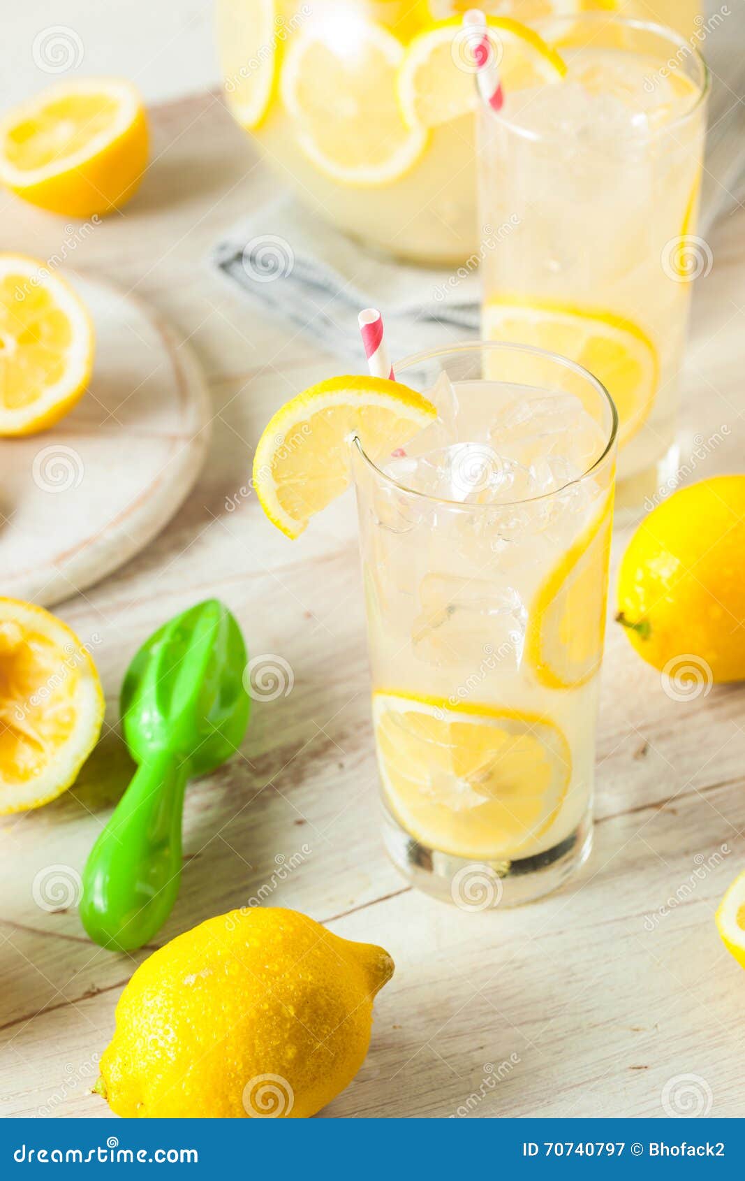 Organic Homemade Fresh Squeeze Lemonade Stock Image - Image of drink ...