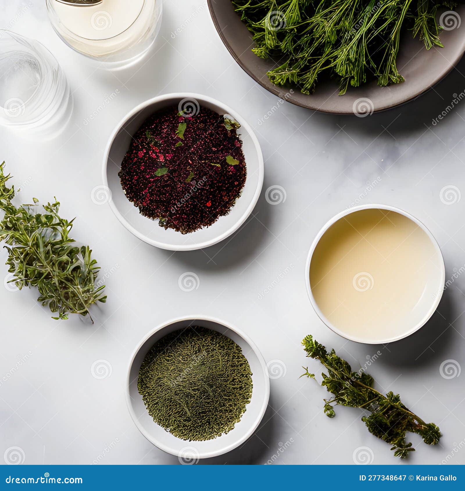 Organic Ingredients Used for Botanical Medicines - Herbs. AI Generated ...