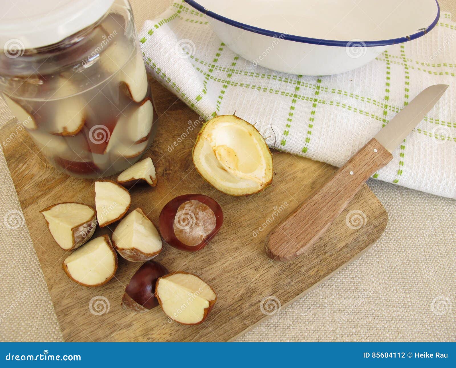Organic Laundry Detergent from Chestnuts in Jar Stock Photo Image of