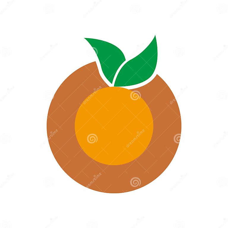Organic Logo. Orange Logo. Orange Simple Icon Stock Vector ...