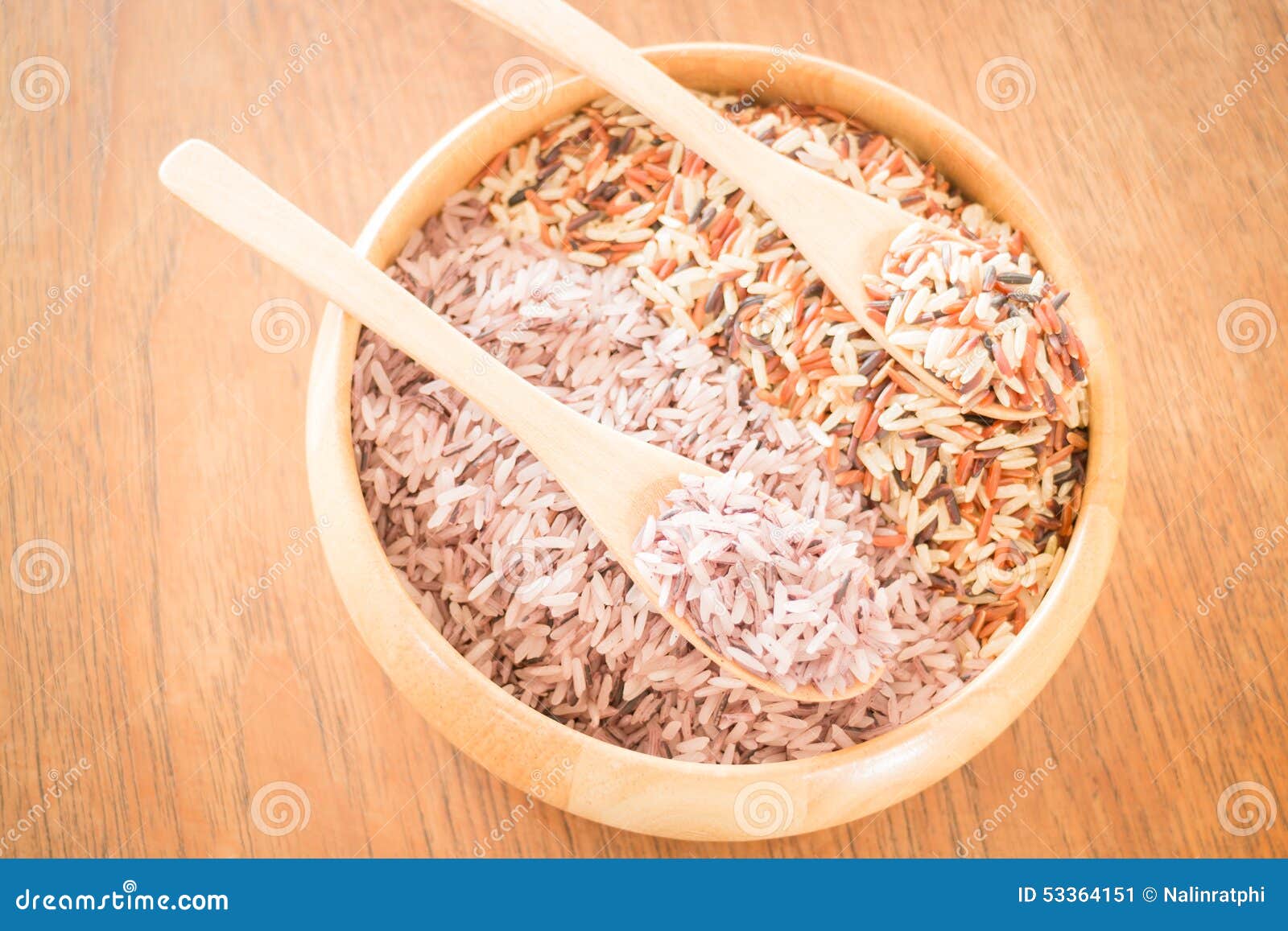 Organic Multi Whole Grain of Jasmine Rice Stock Image Image of