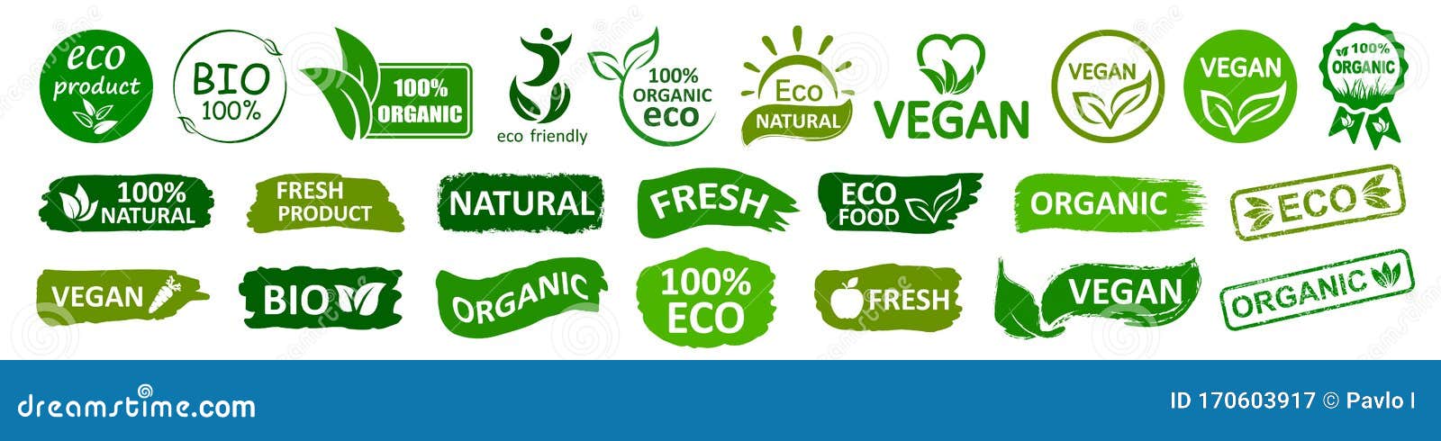 organic natural bio labels set icon, healthy foods badges, fresh eco vegetarian food Ã¢â¬â 