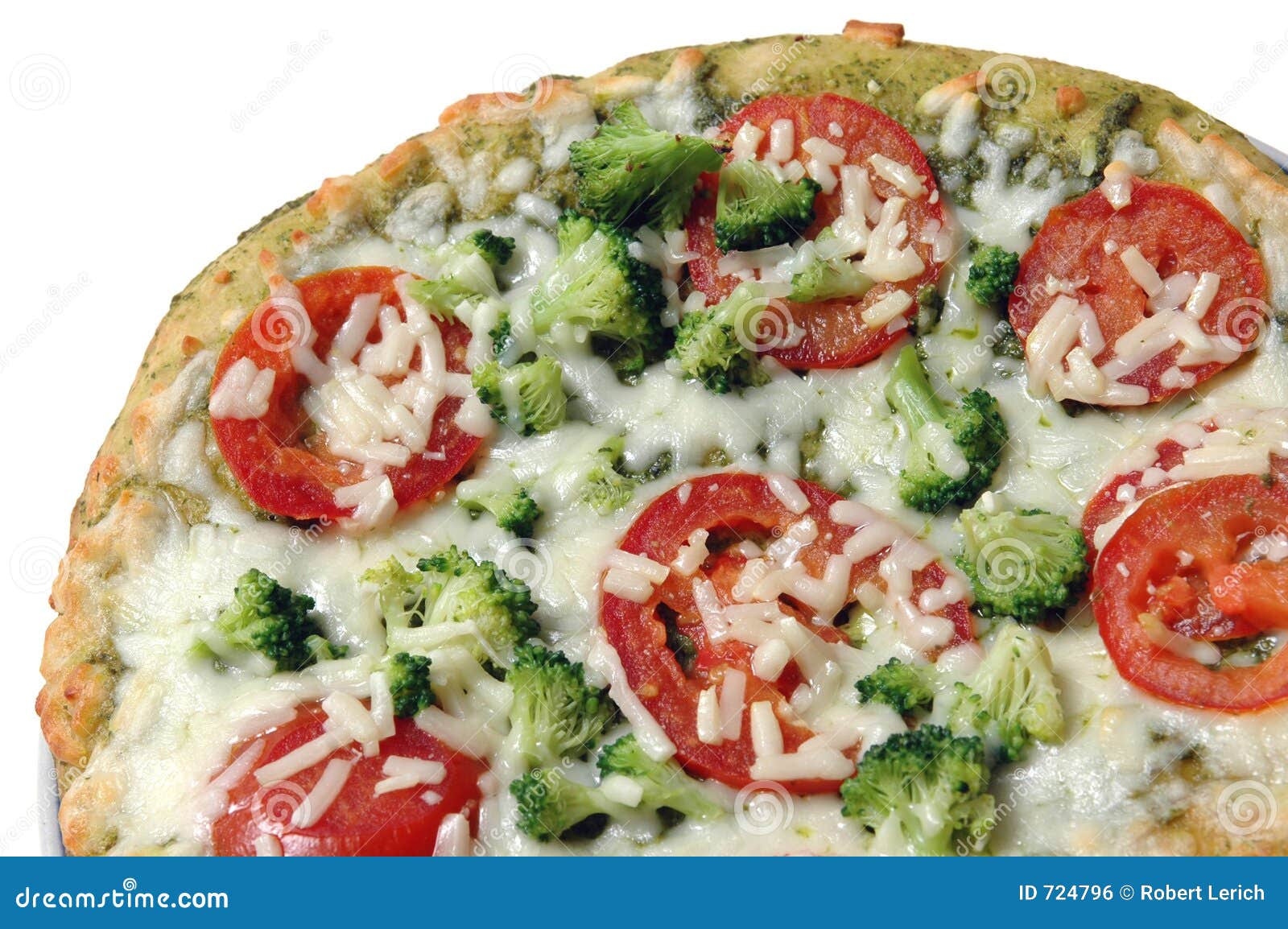 Organic pizza stock photo. Image of tomato, pesto, cheese 724796