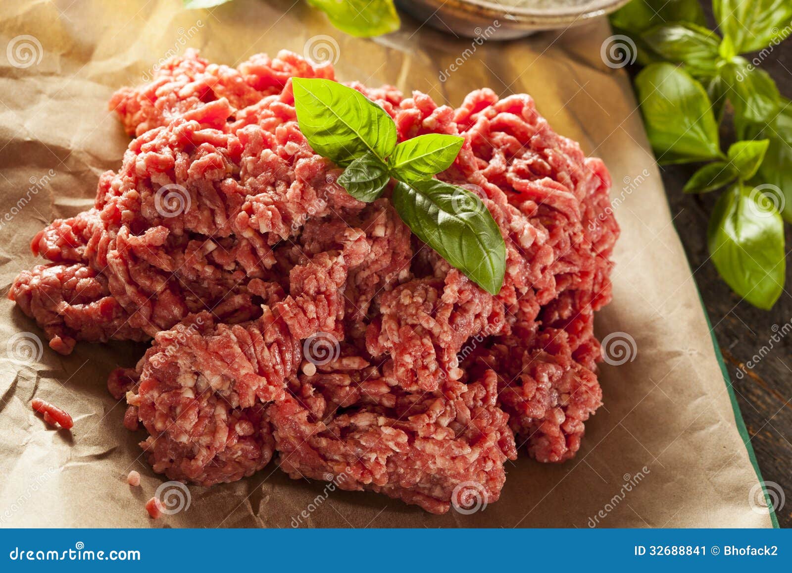 Organic Raw Grass Fed Ground Beef Stock Image Image of uncooked, pink