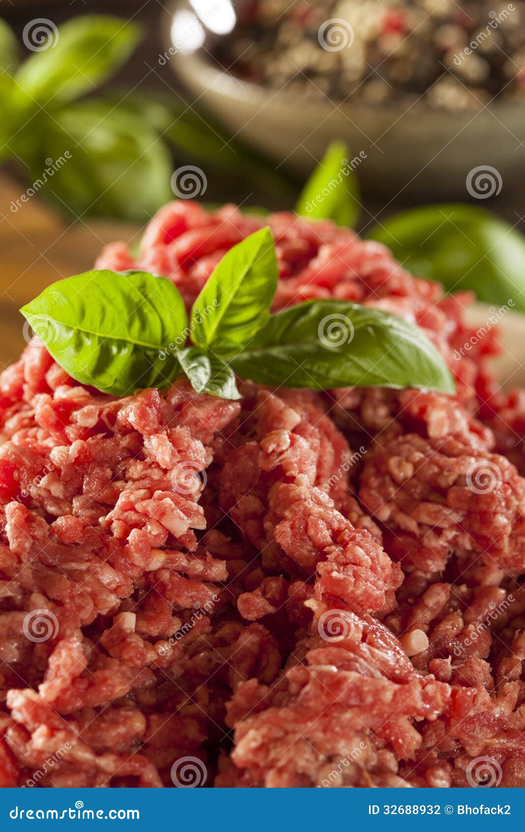Organic Raw Grass Fed Ground Beef Stock Photo Image of fatness