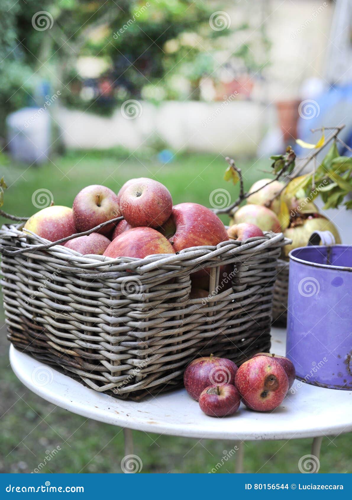 organic red apples