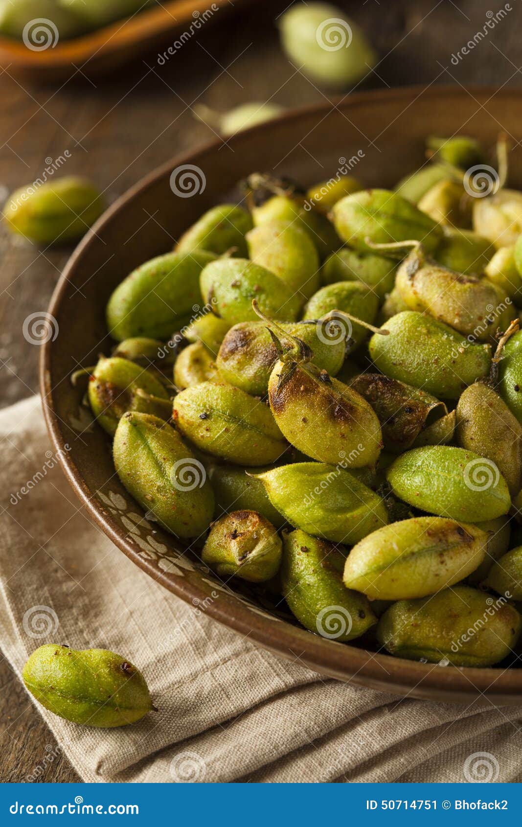 Organic Roasted Fresh Garbanzo Beans Stock Image Image of green