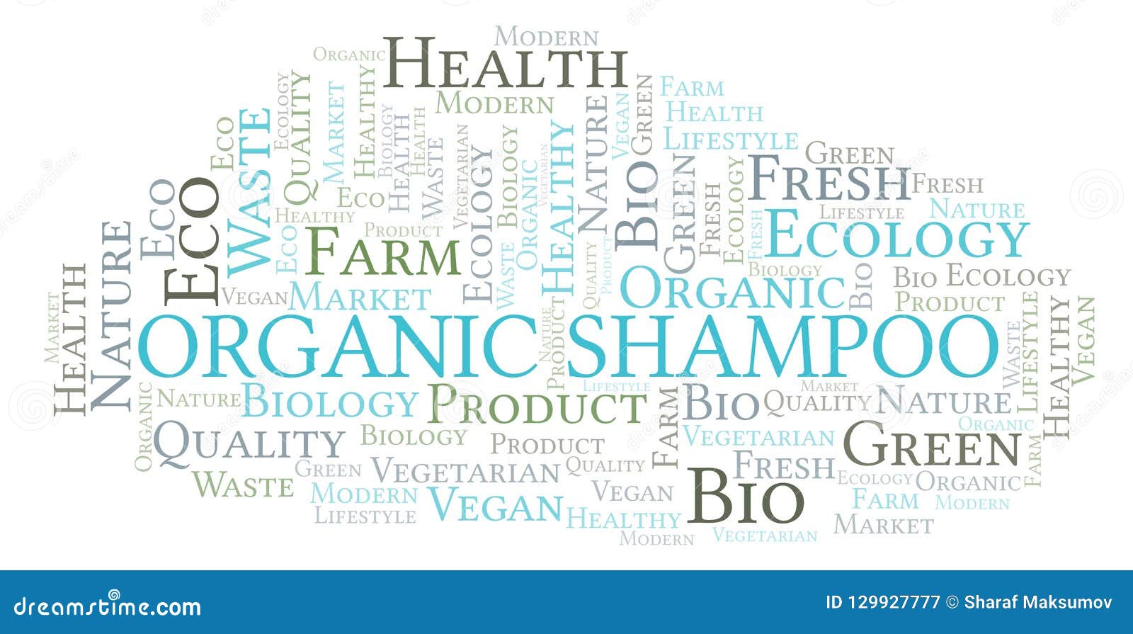 Organic Shampoo Word Cloud. Stock Illustration Illustration of white, colors 129927777