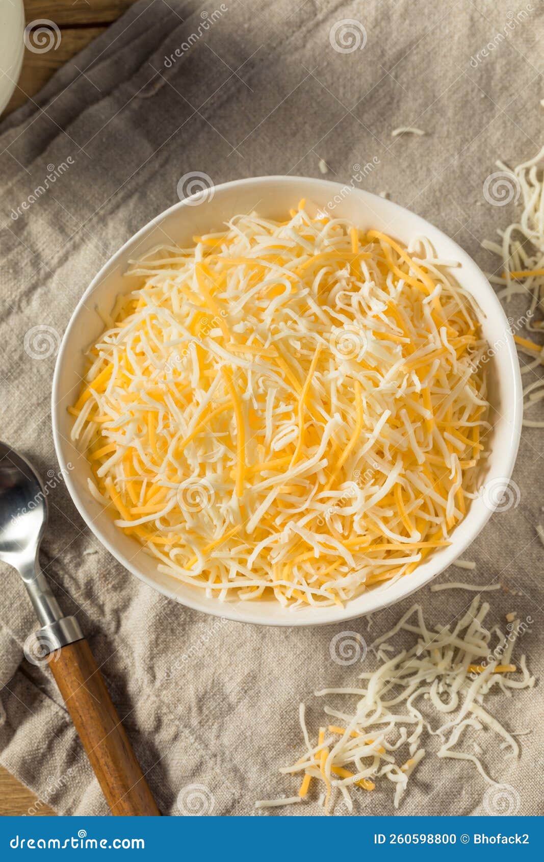 Organic Shredded Mexican Cheese Stock Photo Image of shavings